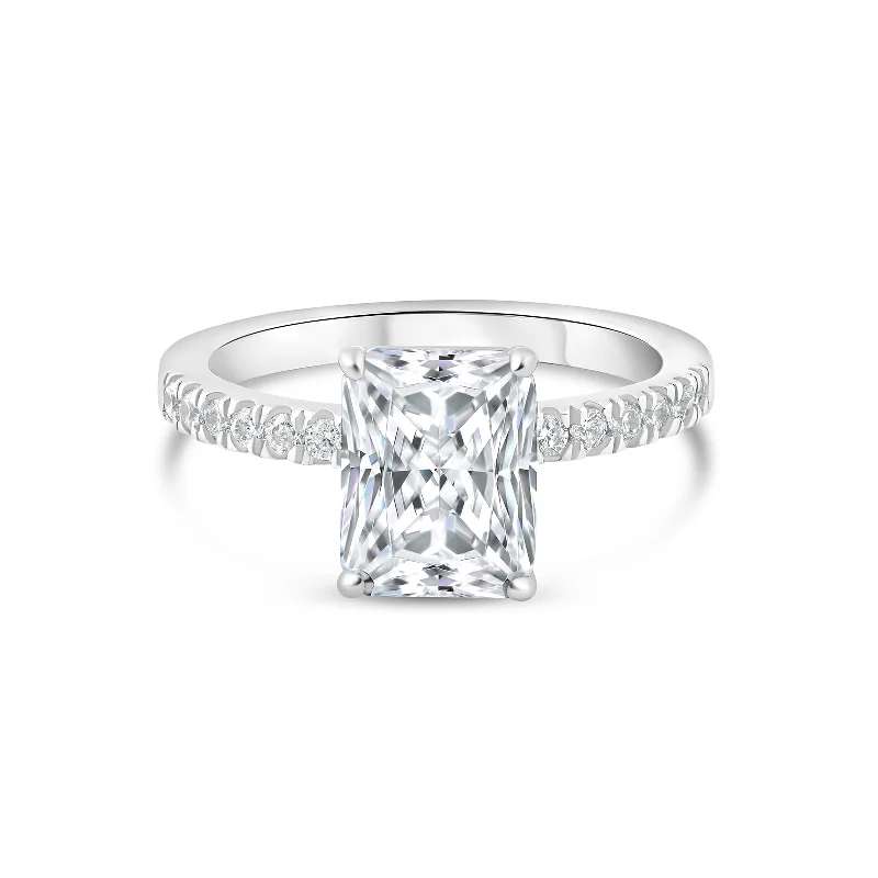 rose gold ring with diamonds The Amelia