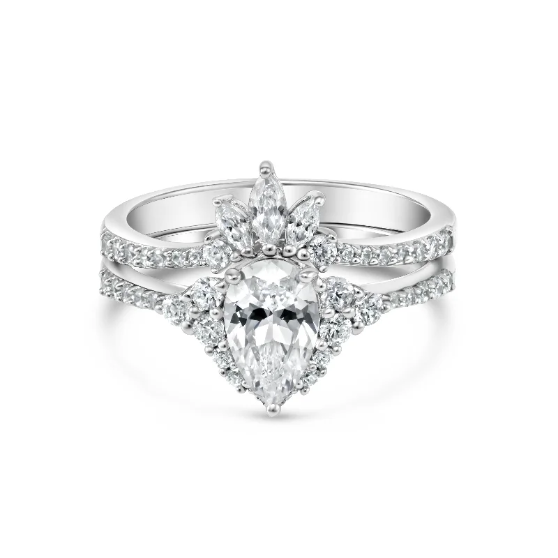 white gold diamond cluster ring The Delilah