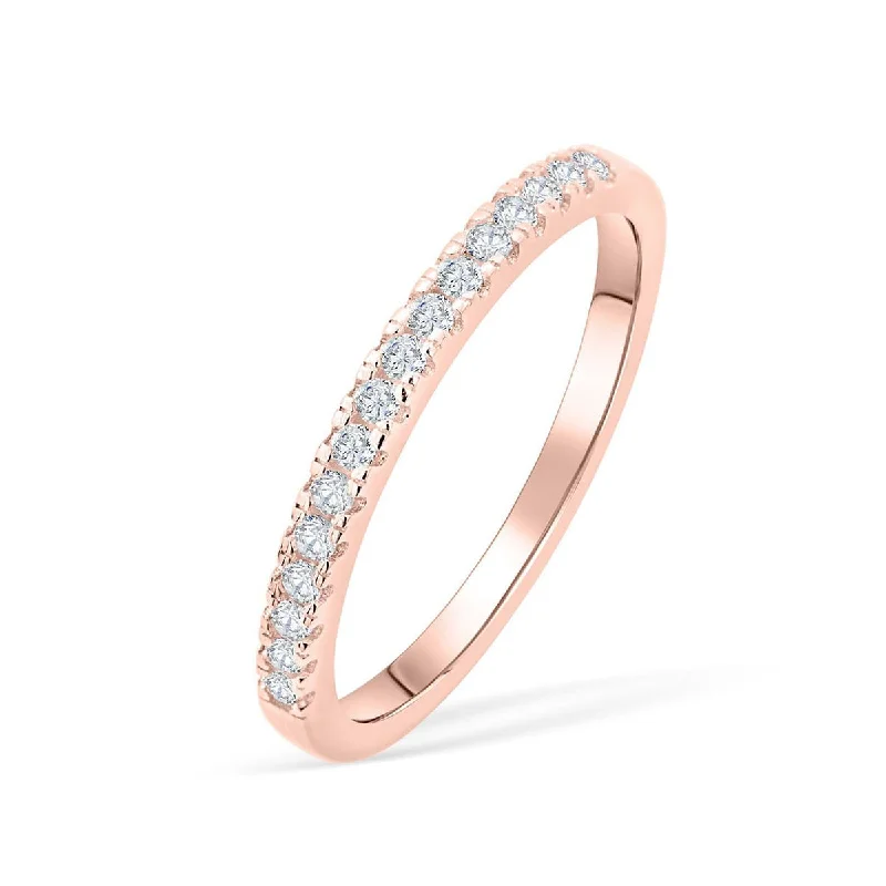 elegant pearl necklace with diamonds The Desire - Rose Gold
