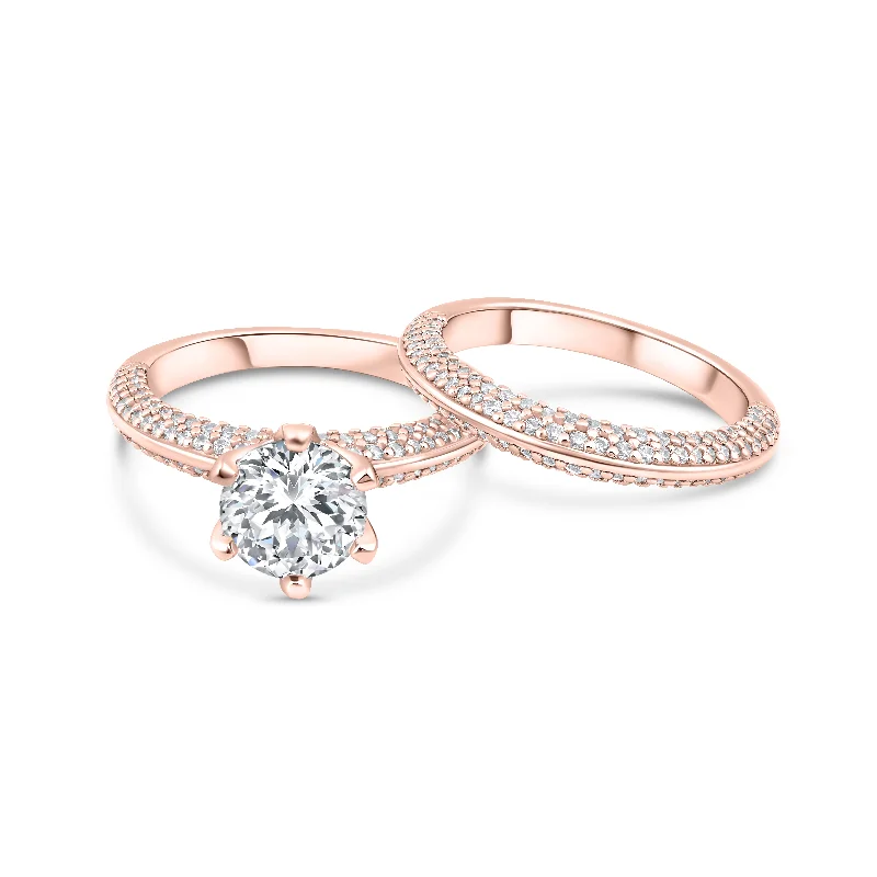 dainty birthstone ring for women The Elizabeth - Rose Gold