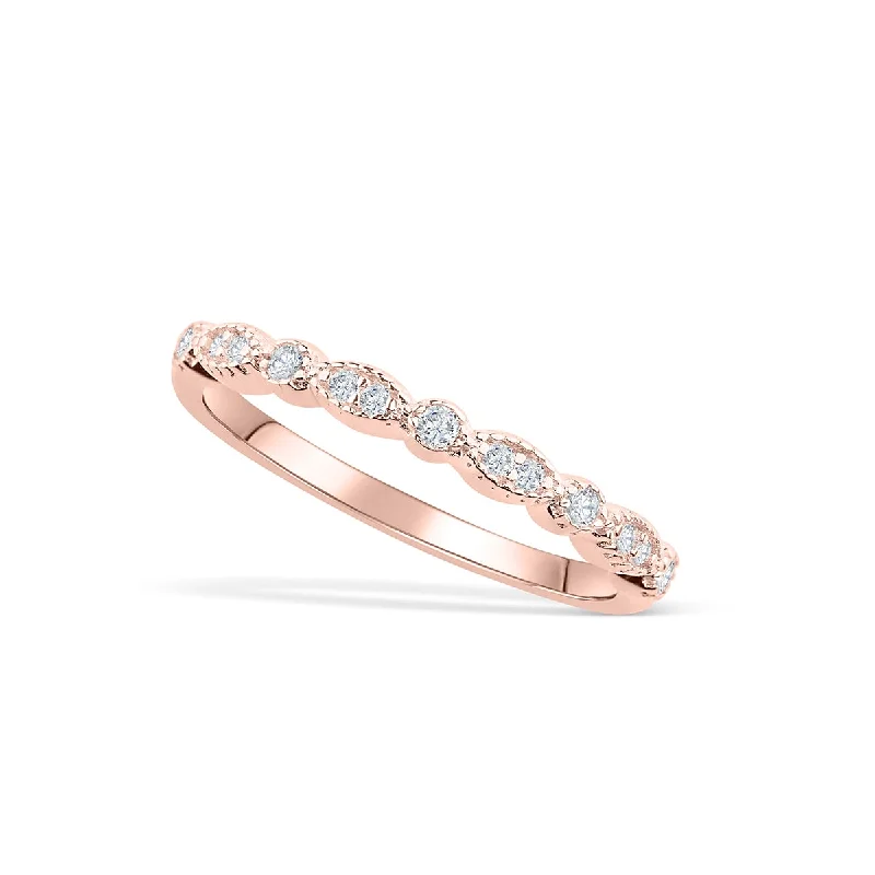 black and gold wedding band The Forever - Rose Gold