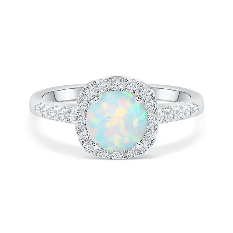 geometric diamond earrings gold The Halo - Opal