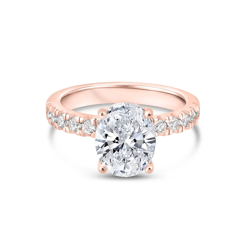 men’s silver wedding band The Heather - Rose Gold