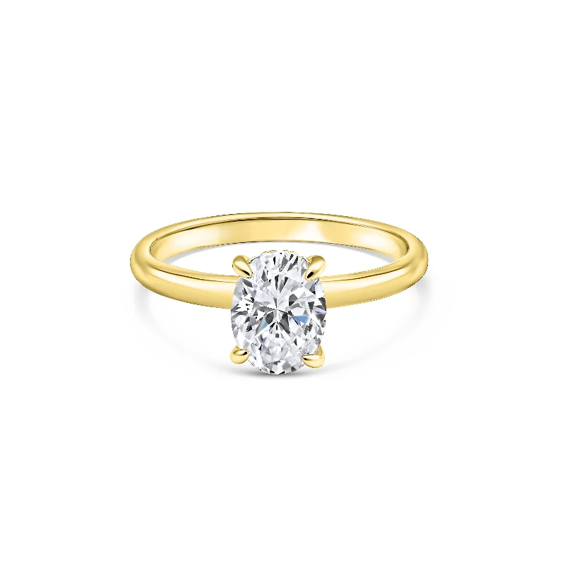 sleek black titanium ring The Marie - Gold