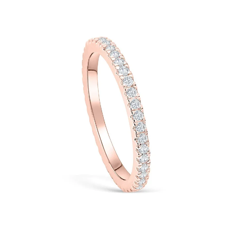 simple crystal pendant necklace The Promise - Rose Gold
