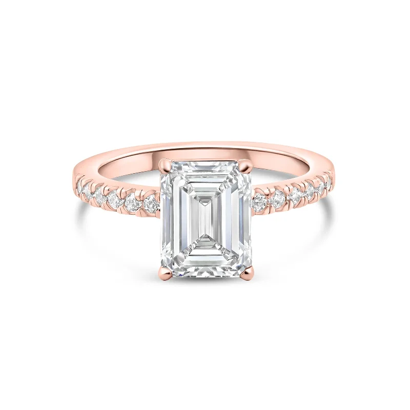 unique gemstone cocktail ring The Sage - Rose Gold