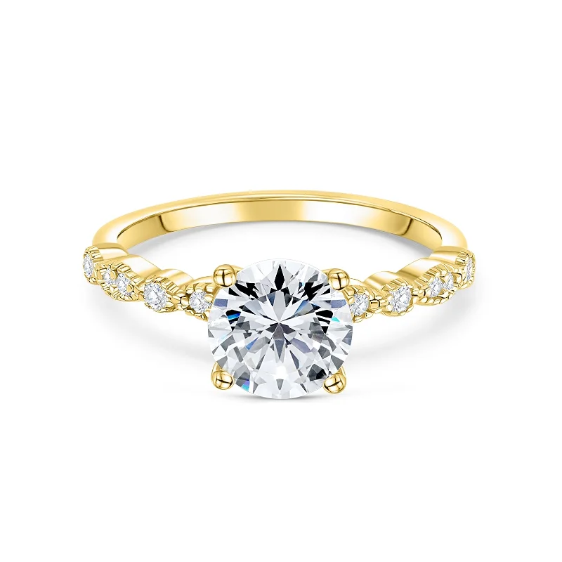 sterling silver infinity loop ring The Sofia - Gold