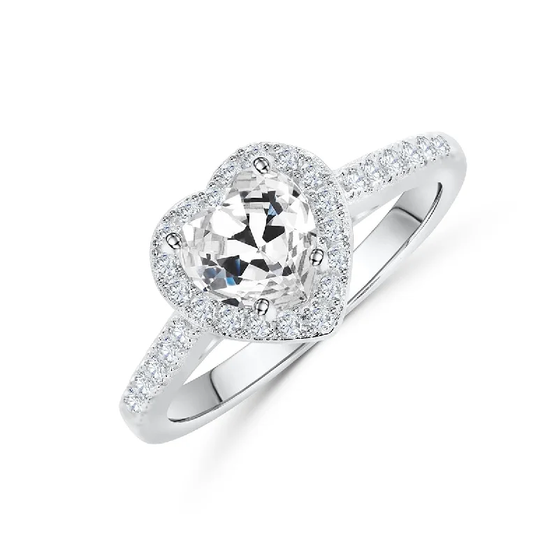 diamond halo pendant necklace The Sweetheart