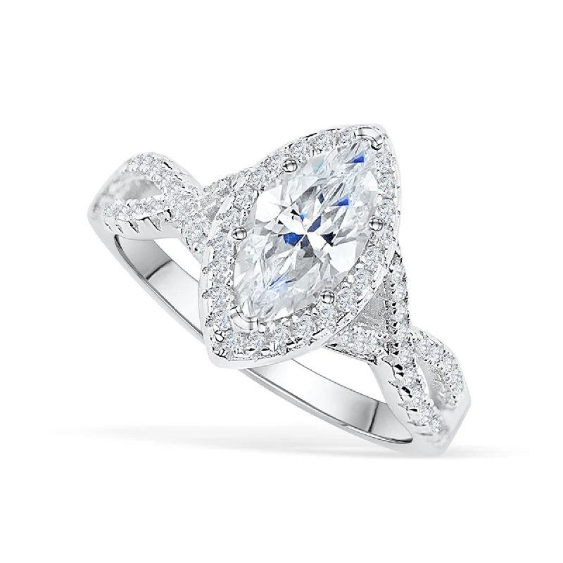 petite diamond promise ring The Victoria