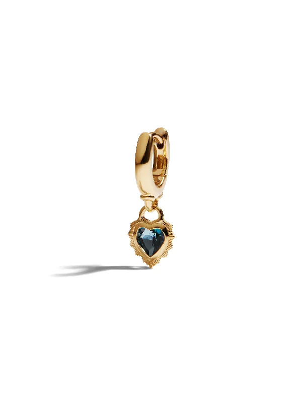 minimalist cuff bracelet adjustable True Love London Blue Topaz Chubby Hoop