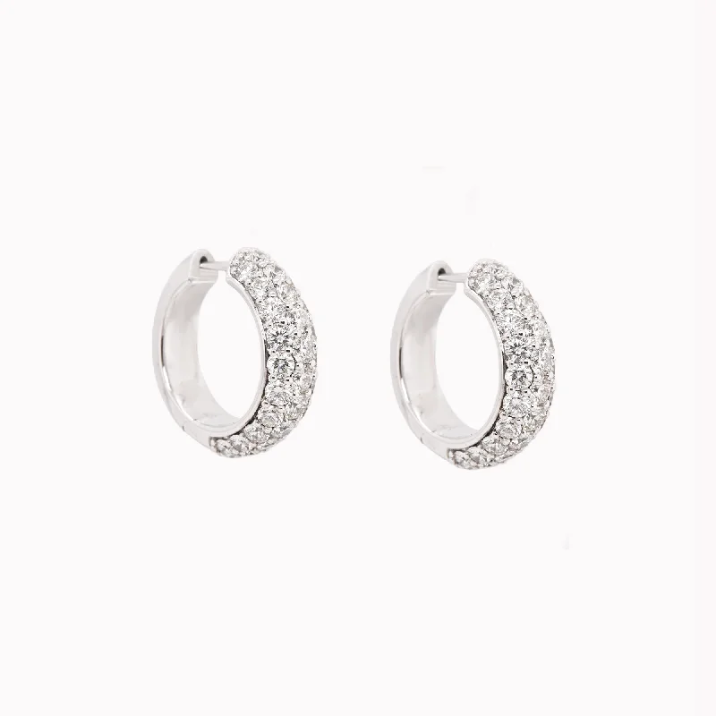 3.5ct Diamond Wide Domed Hoops