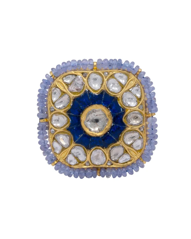 dainty chain bracelet layered Zofia Polki Ring