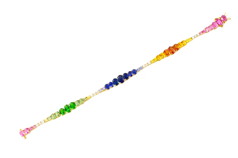 diamond wedding band for women 14K Yellow Multi-Colored Sapphire and Natural Diamond Tennis Bracelet diamond wedding band for women 14K Yellow Multi-Colored Sapphire and Natural Diamond Tennis Bracelet