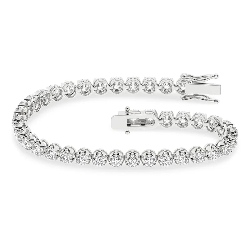 natural jade ring 14K White Lab Grown Diamond Tennis Bracelet