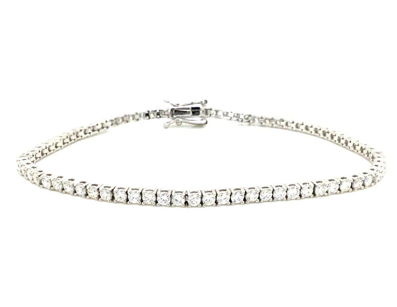 chunky gold chain necklace 14K White Lab Grown Diamond Tennis Bracelet