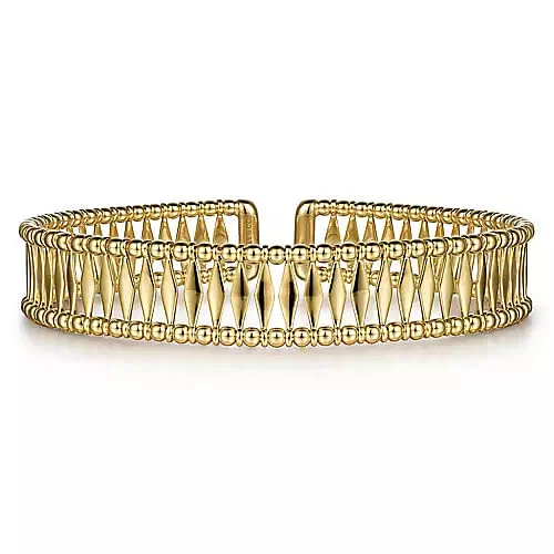 14K Yellow Gold Bujukan Cuff Bracelet