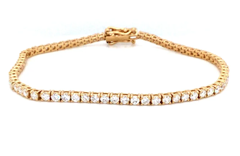 simple crystal earrings 14K Yellow Lab Grown Diamond Tennis Bracelet