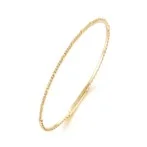 men’s rugged leather bracelet 14K Yellow Natural Diamond Flxible Bangle Bracelet