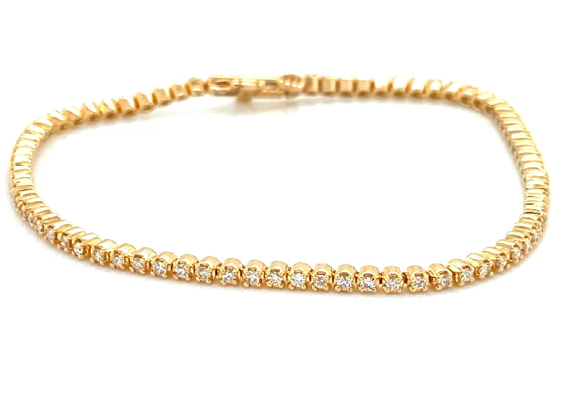 delicate angel wings necklace 14K Yellow Natural Diamond Tennis Bracelet