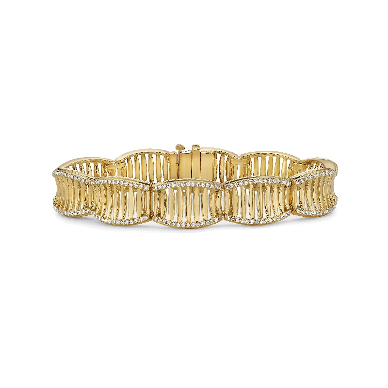 cubic zirconia tennis necklace 18K Yellow Natural Diamond Fashion Bracelet