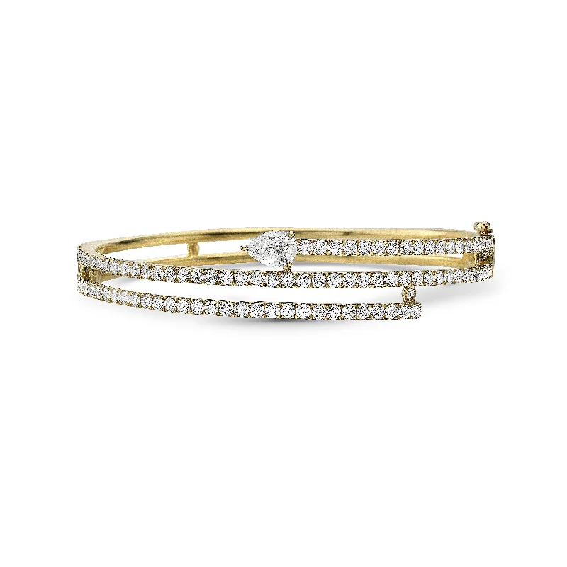 celestial moon and star necklace 18K Yellow Natural Diamond Hinged Bangle Bracelet celestial moon and star necklace 18K Yellow Natural Diamond Hinged Bangle Bracelet