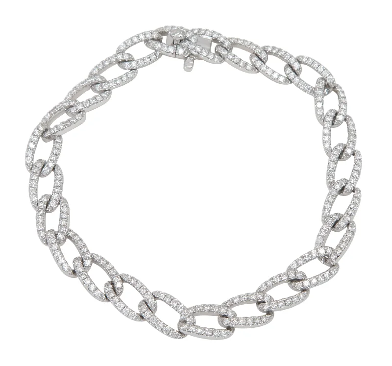 2.57ct tw Diamond Pave Set Link Bracelet