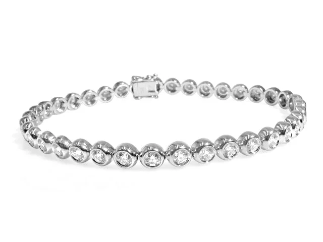 3.14cts Diamond Bezel Set Tennis Bracelet