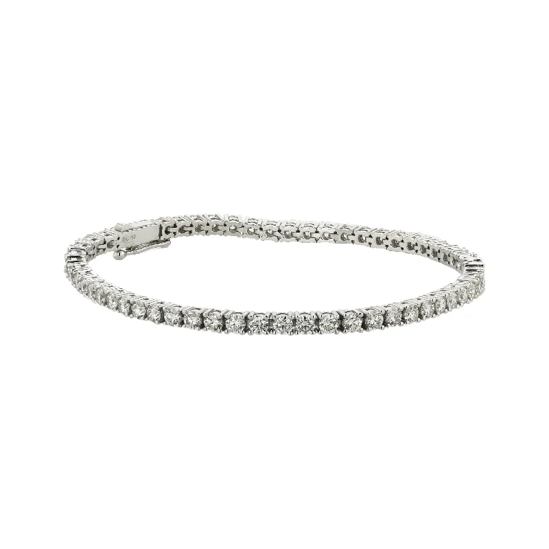 cubic zirconia eternity necklace "The Elizabeth Diamond Tennis Bracelet" 4.70CTTW 14KWG