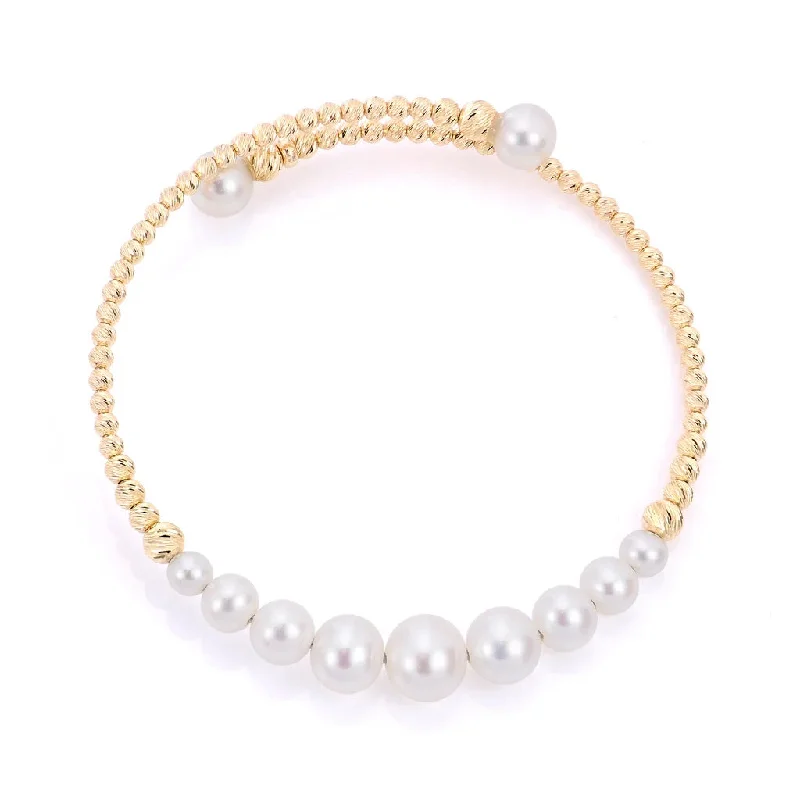 minimalist horseshoe necklace gold 7 inch Fresh Water Pearl Bracelet