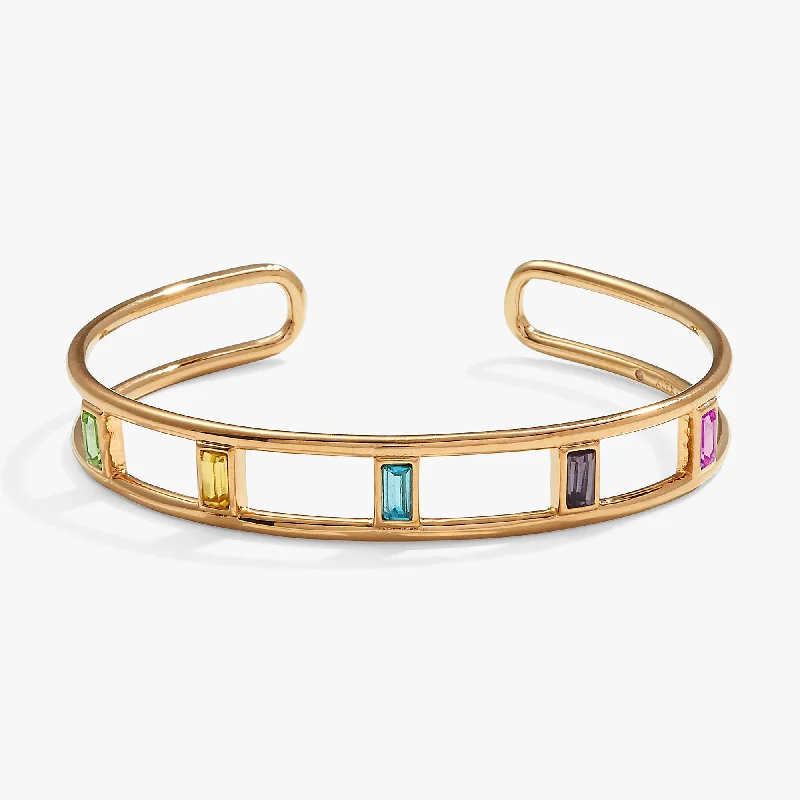 rose gold ring with diamonds Multicolor Crystal Cuff Bracelet