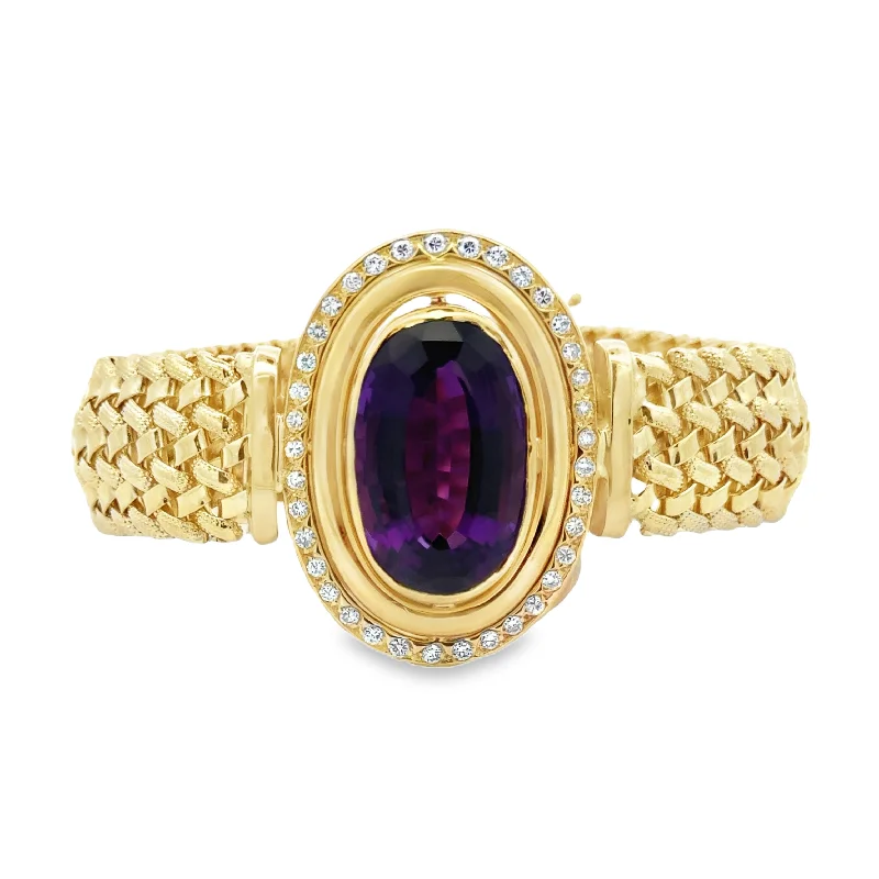 Antique Amethyst and Diamond Bracelet