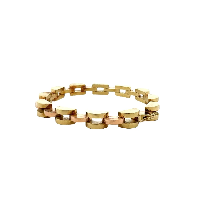 Antique Two Tone Link Bracelet