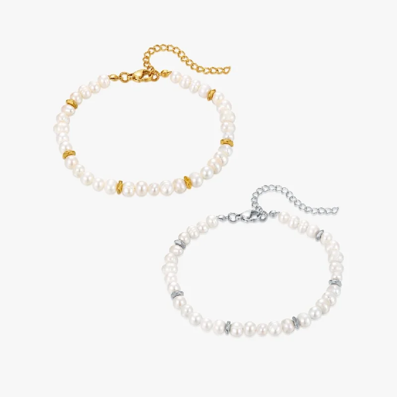 gold medallion pendant necklace Athena Pearl Bracelet (Greek Inspired Collection)