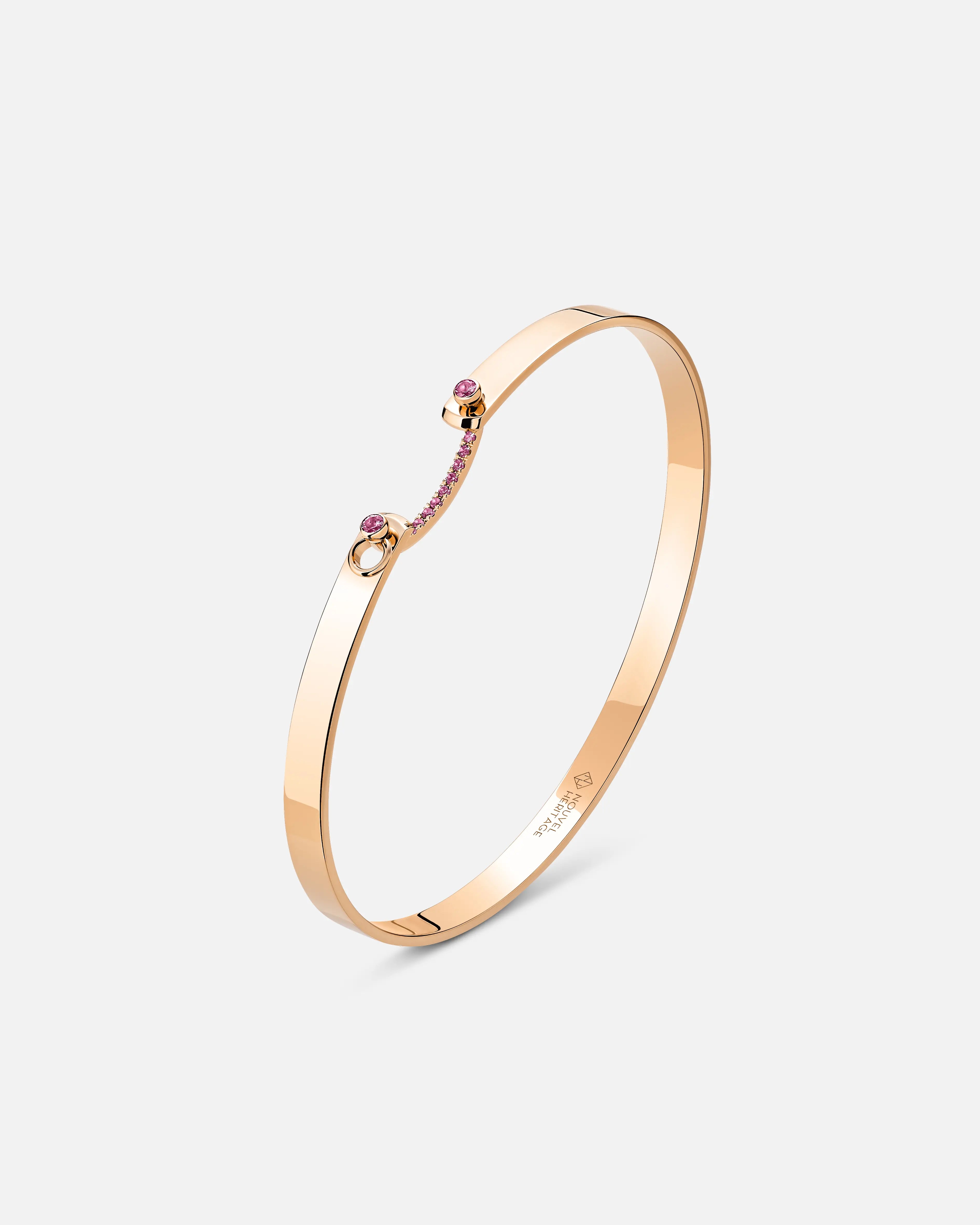 Baby Pink Mood Bangle in Rose Gold