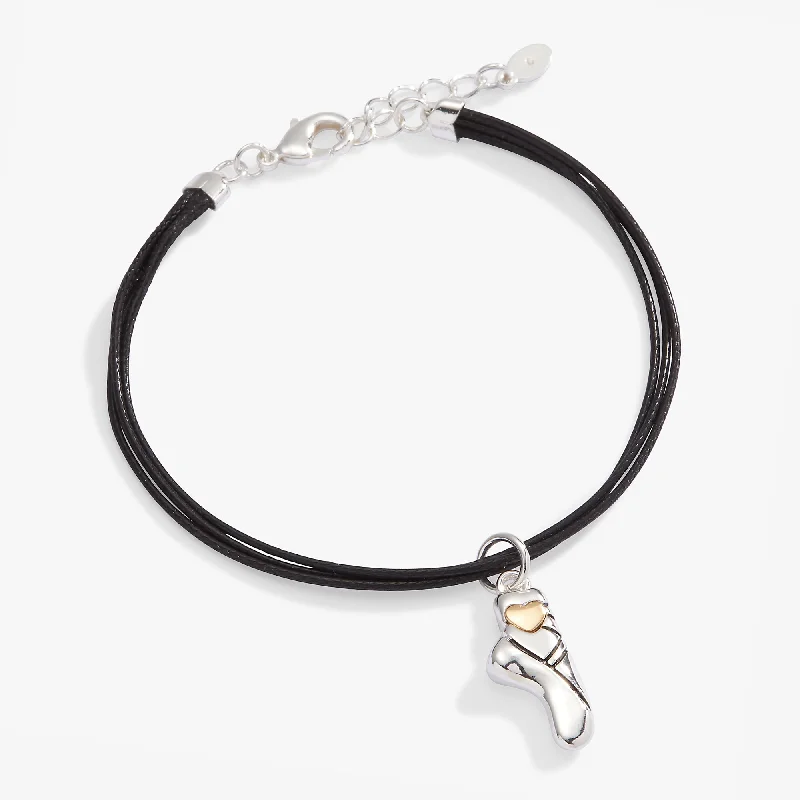 silver rope chain men Ballet Cord Bracelet
