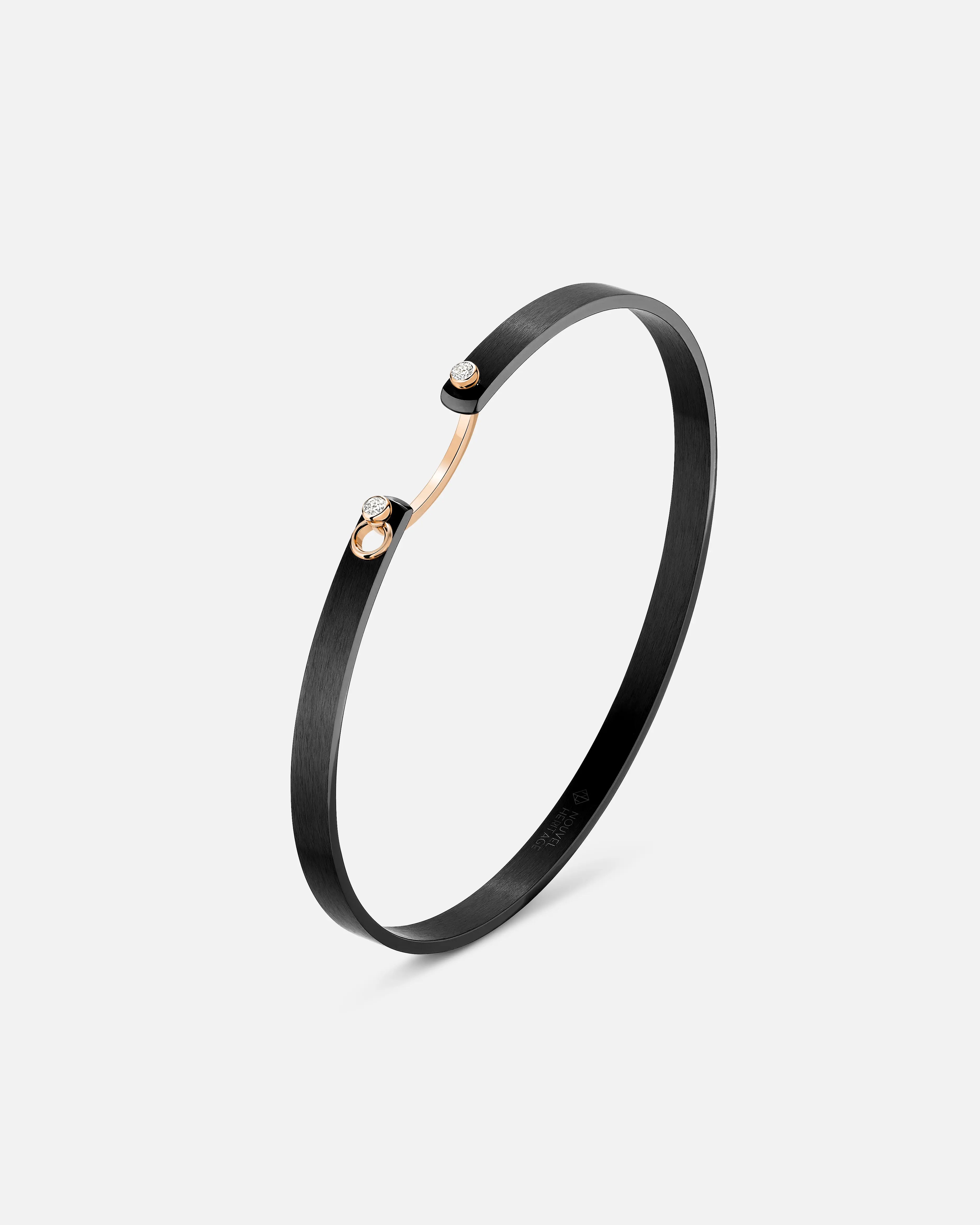 Midnight In Manhattan Mood Bangle in Rose Gold