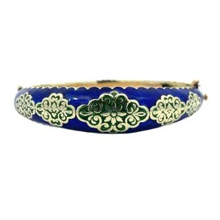 Blue and Green Enamel Bangle