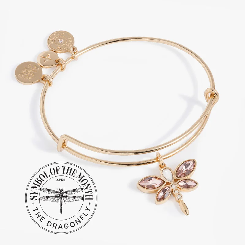 simple gold hoop earrings Crystal Dragonfly Bangle