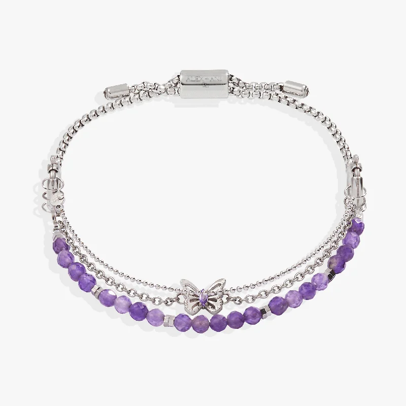 rose quartz bracelet healing Butterfly Stranded Bracelet Set