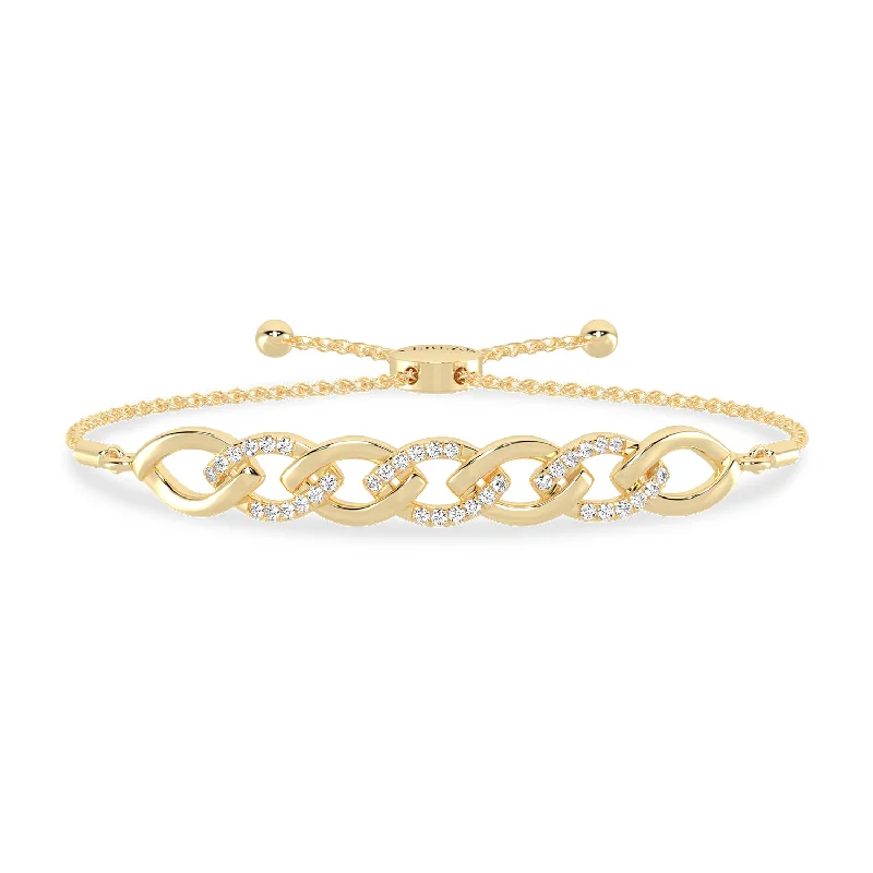heart pendant necklace gold Cascading Diamond Link Bolo Bracelet