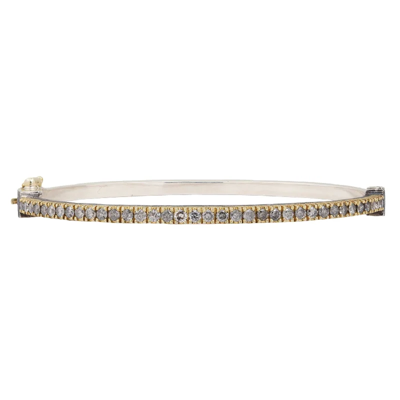 personalized ring with name Chloe Gray Diamond Bangle