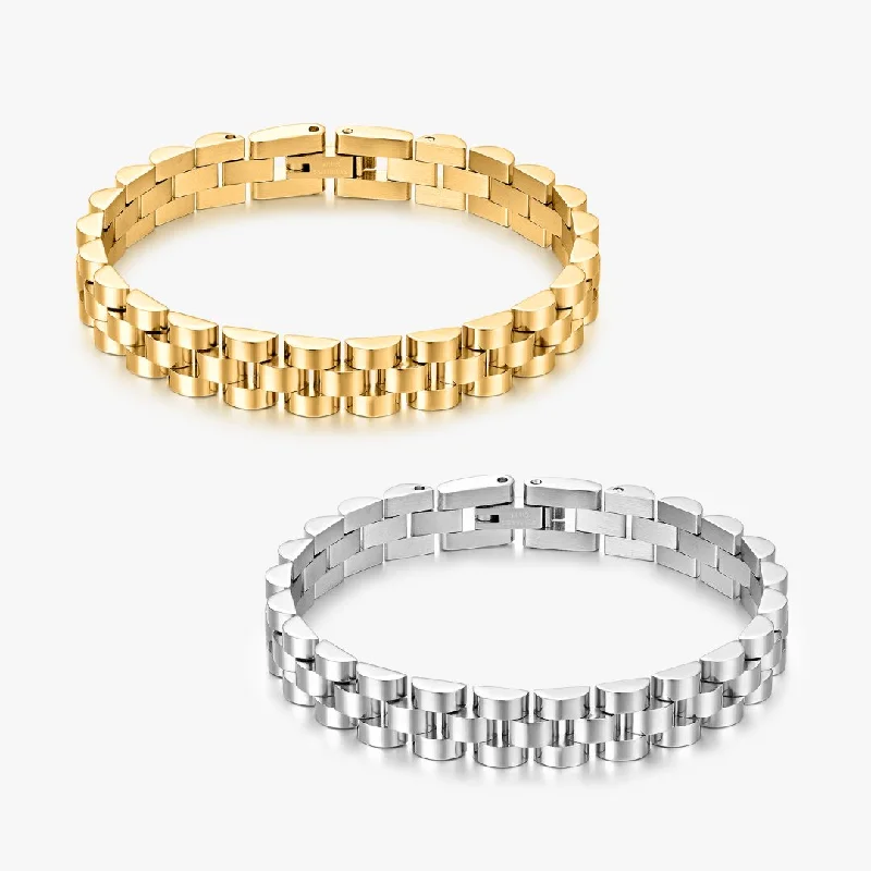 unique silver branch ring Chunky Watch Band Bracelet