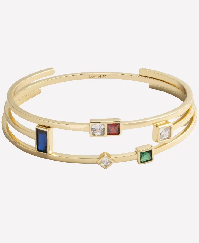 personalized couple’s bracelet engraved Claudette Bracelet Cuffs