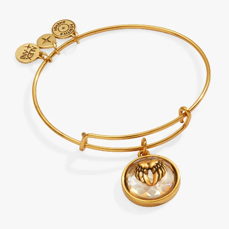 adjustable infinity charm bracelet Crystal Angel Wing Charm Bangle