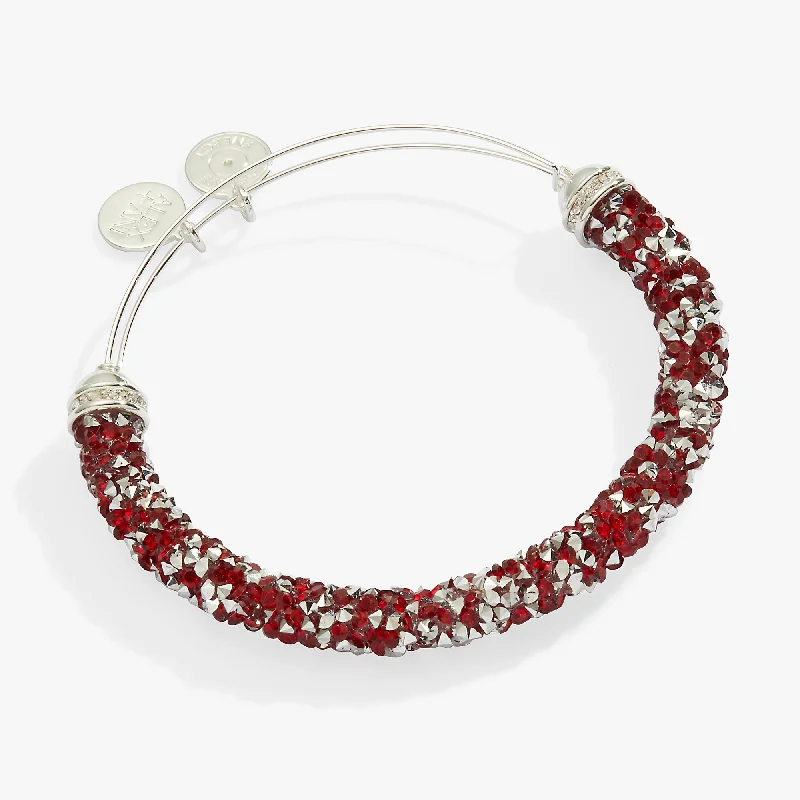 vintage-style garnet ring Crystal Crush Bangle, Red