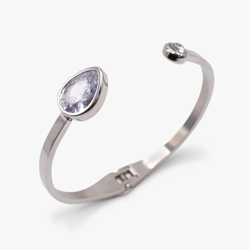bold chunky cocktail ring Crystal Hinge Cuff Bracelet