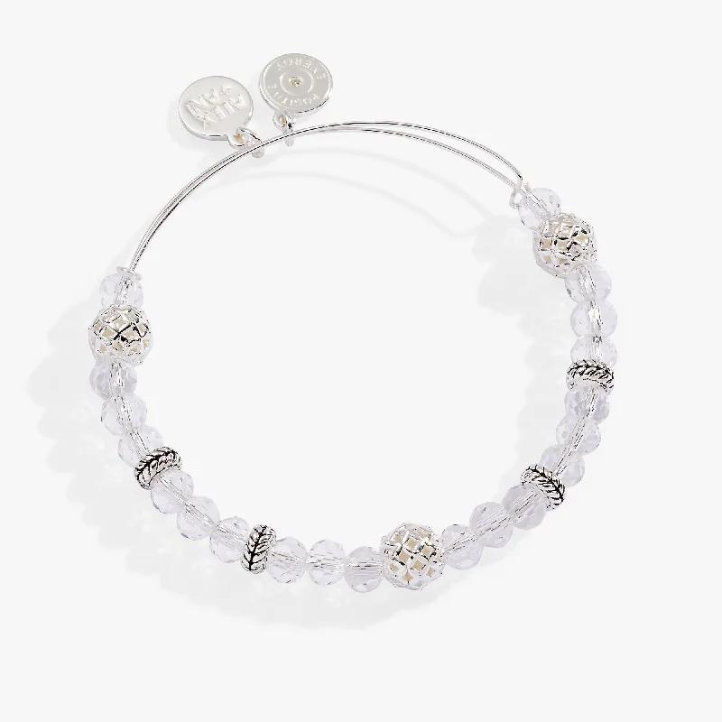 silver wedding band with engraving Signature Beaded Bangle