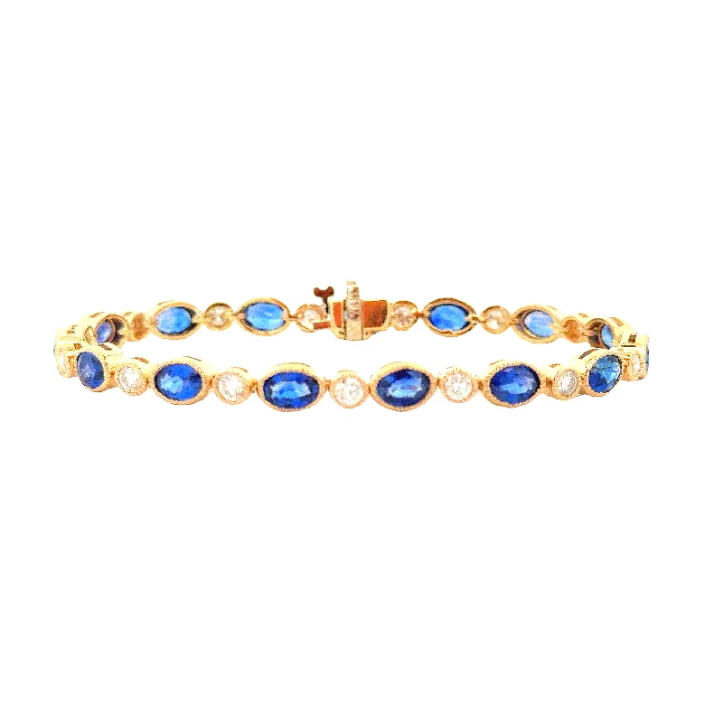 Diamond and Sapphire Bracelet