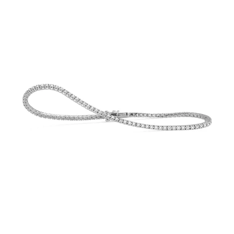 thin gold wire earrings 14K White Natural Diamond Tennis Bracelet