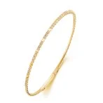 rustic wooden bead bracelet 14K Yellow Natural Diamond Flxible Bangle Bracelet
